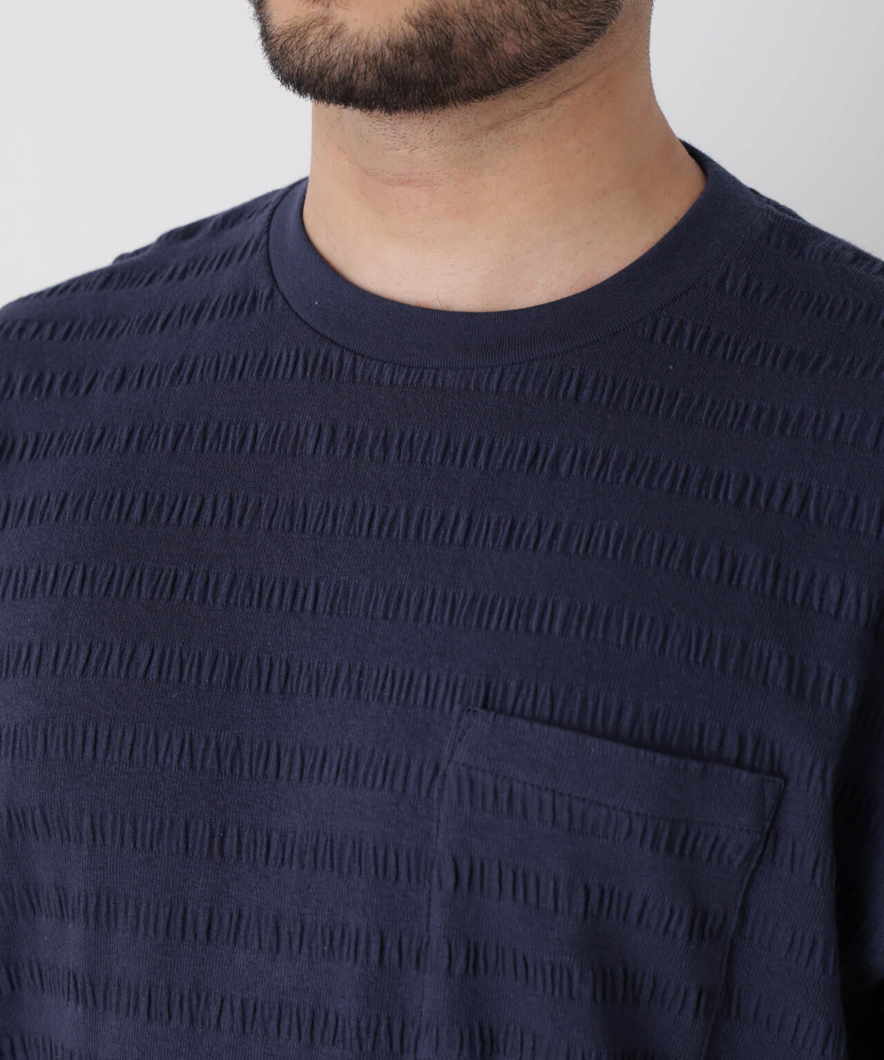 リブボーダーポケットTシャツ 半袖 6726224216