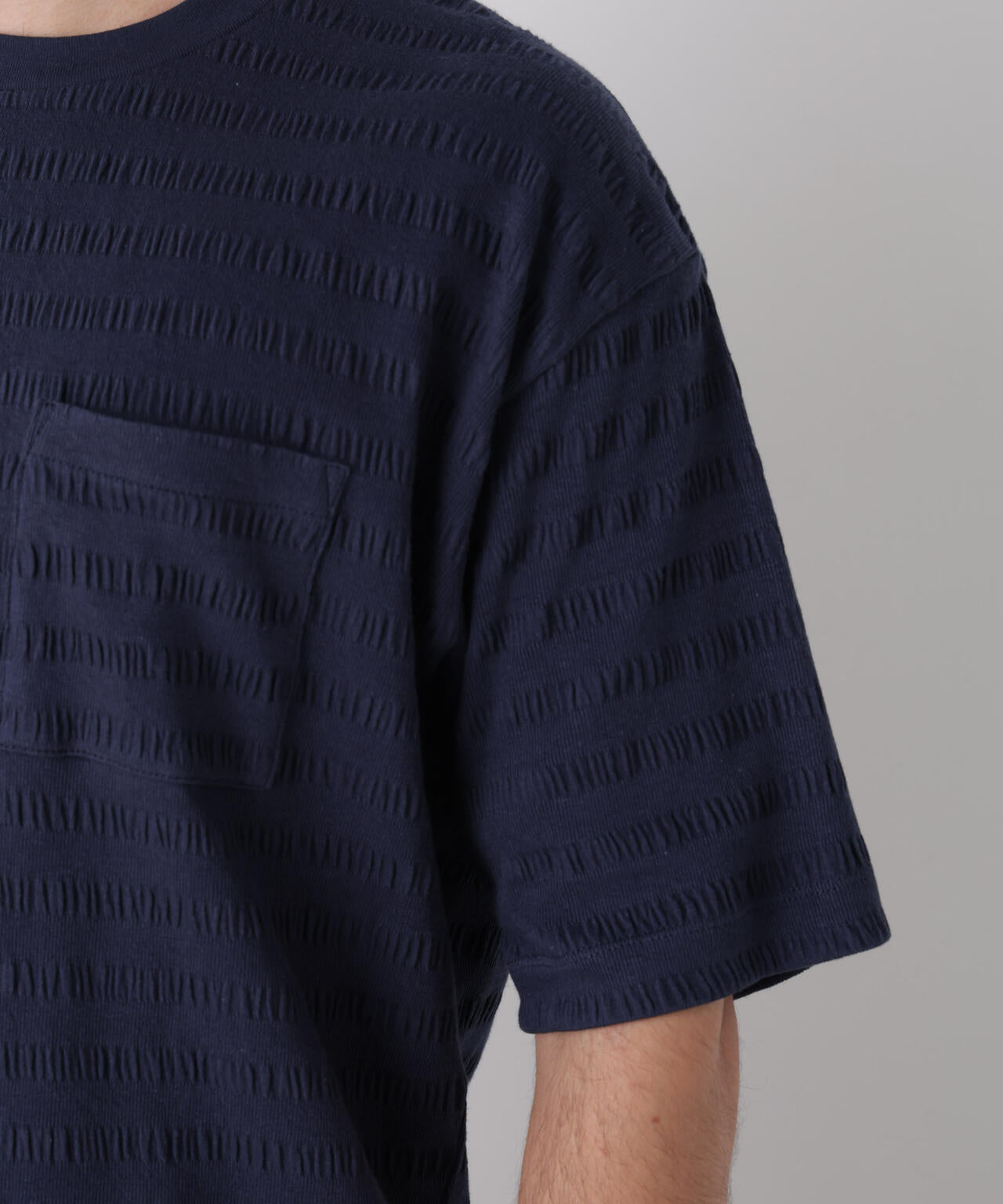 リブボーダーポケットTシャツ 半袖 6726224216