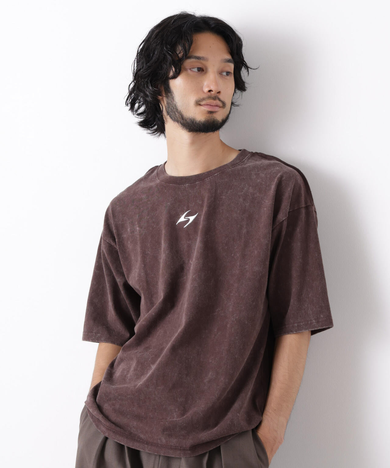 ワンポイントピグメントTシャツ 半袖 6726224222