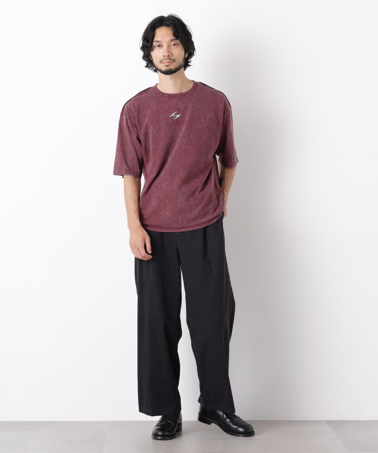 ワンポイントピグメントTシャツ 半袖 6726224222