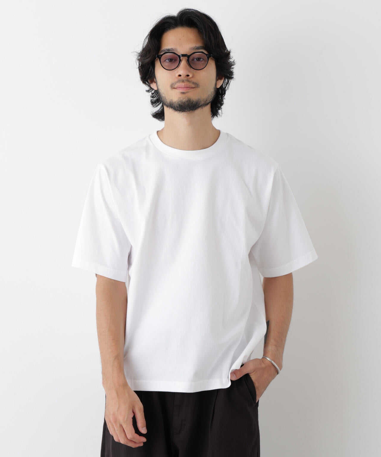 微起毛クロップドTシャツ 半袖 6726224230
