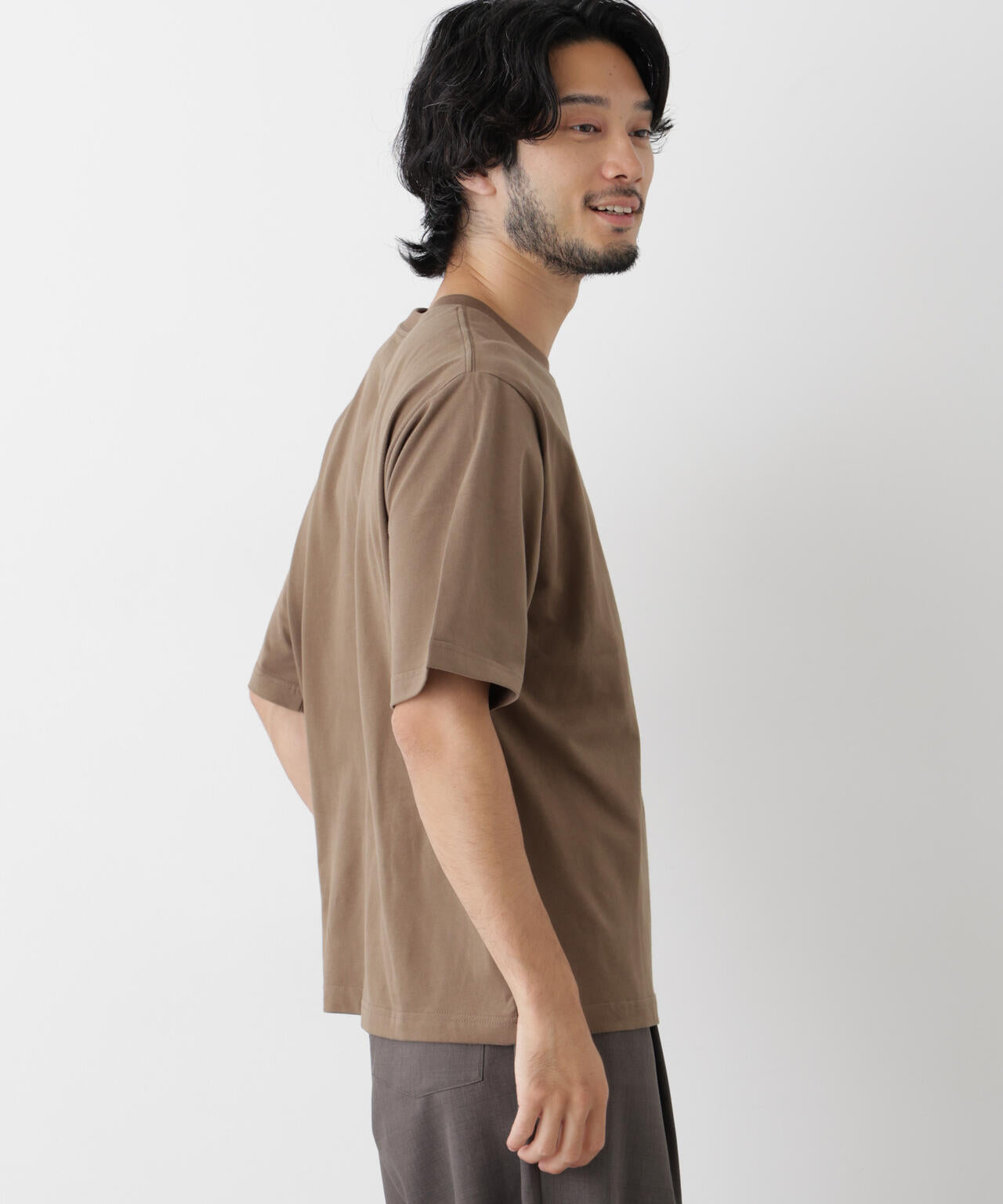 微起毛クロップドTシャツ 半袖 6726224230
