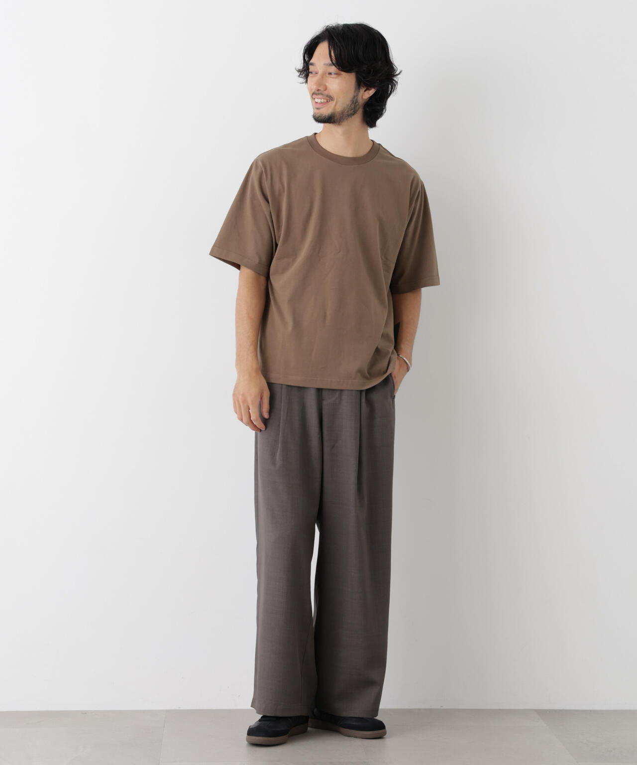 微起毛クロップドTシャツ 半袖 6726224230
