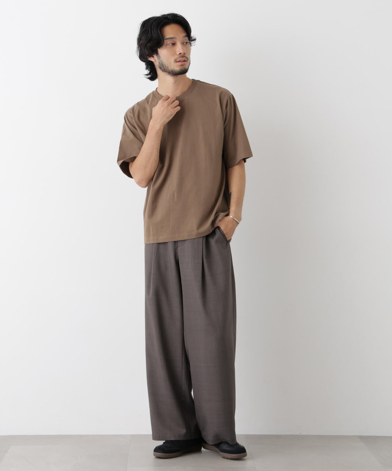 微起毛クロップドTシャツ 半袖 6726224230