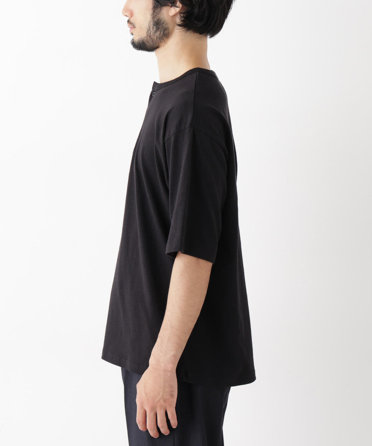 スラブヘンリーワイドTシャツ 半袖 6726224233