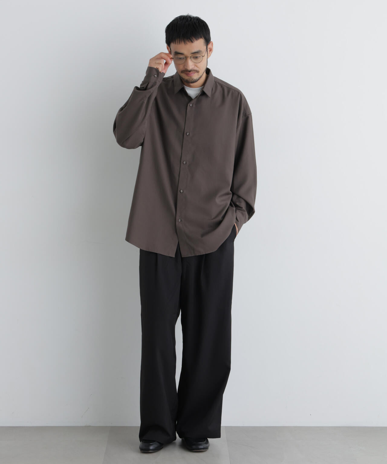 ポリエステルウィーブ ワイドパンツ 6726227212