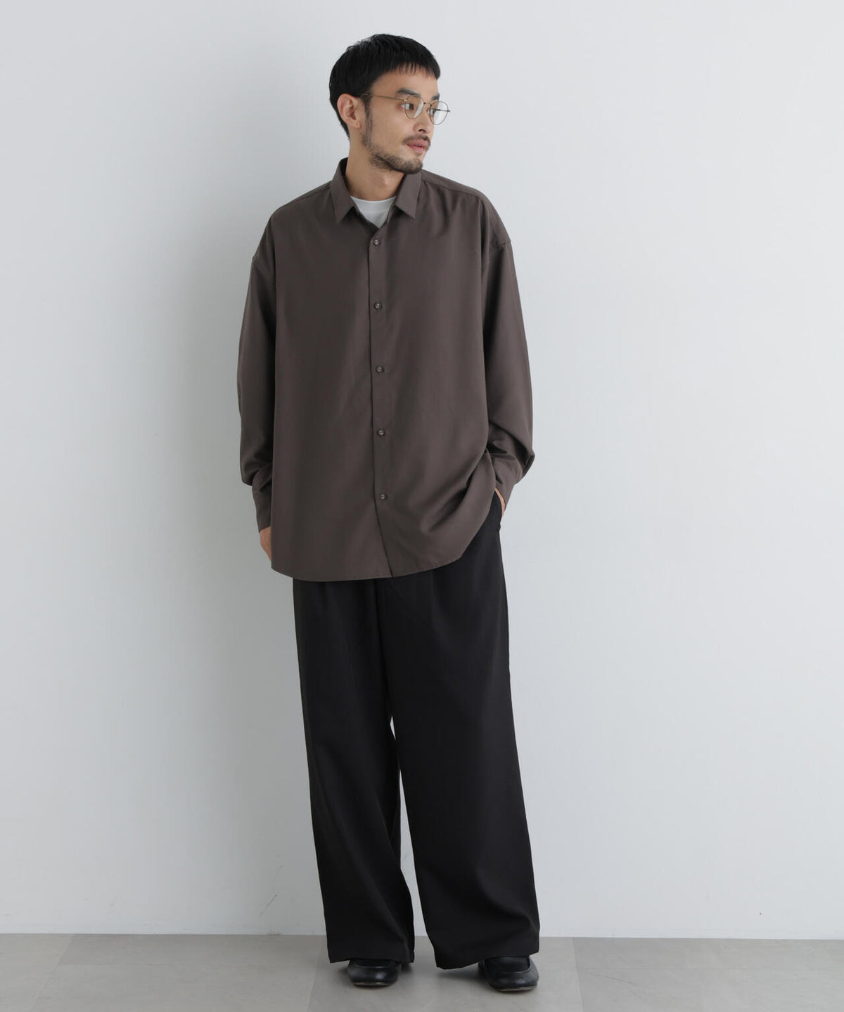 ポリエステルウィーブ ワイドパンツ 6726227212
