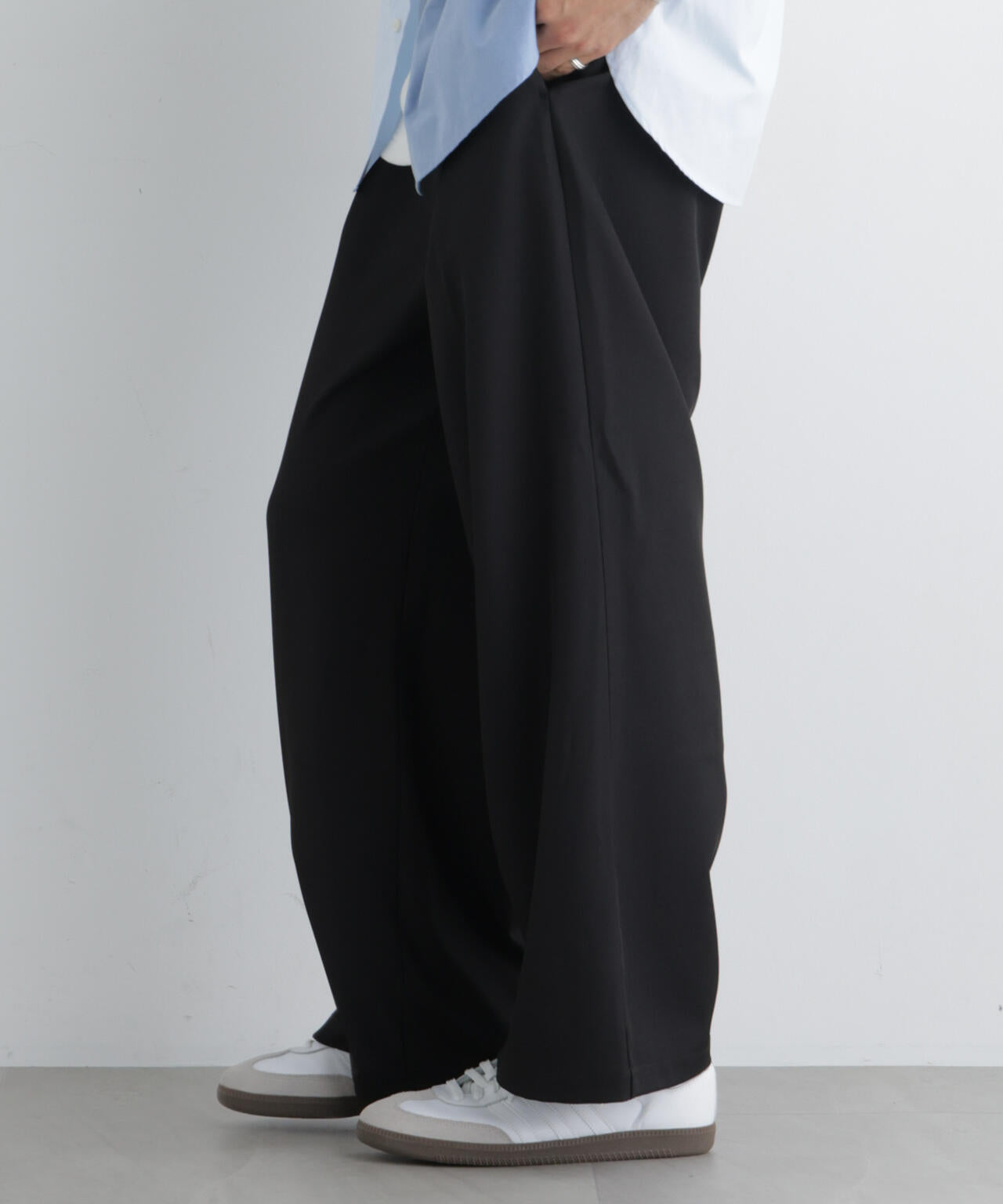ポリエステルツイル ワイドパンツ 6726227213