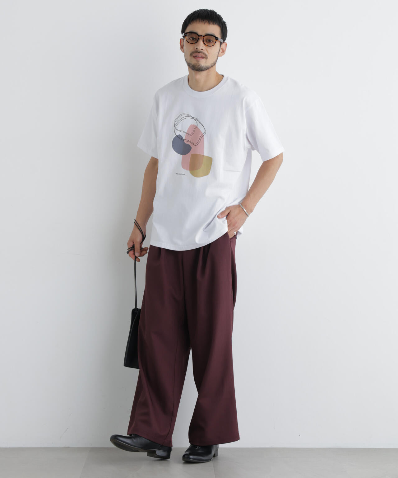 ポリエステルツイル ワイドパンツ 6726227213