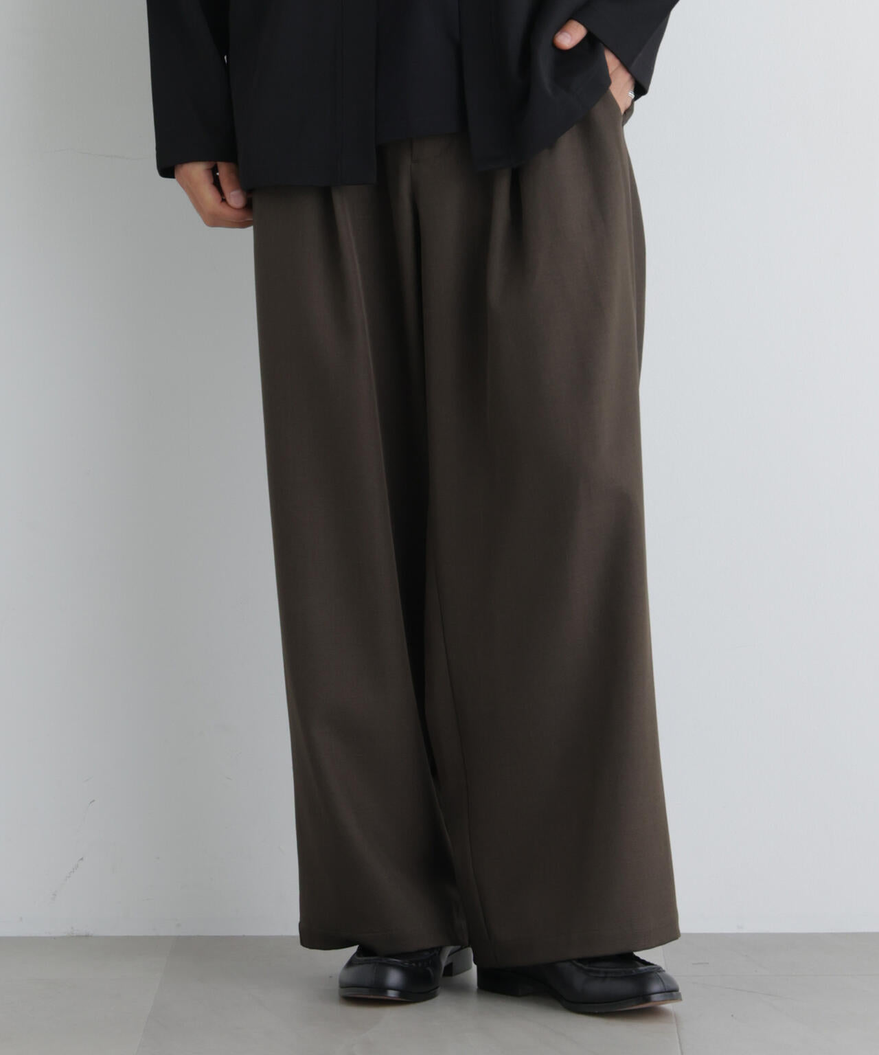 ポリエステルツイル ワイドパンツ 6726227213