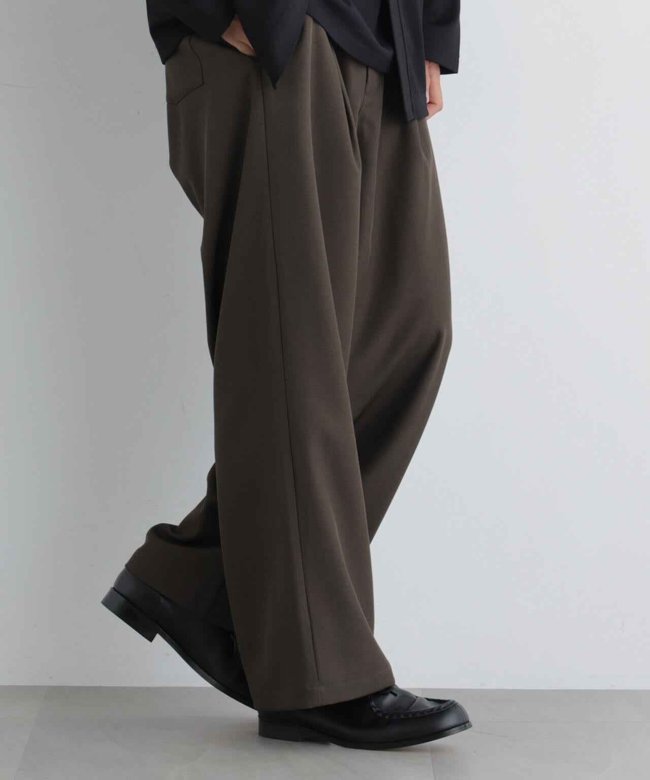 ポリエステルツイル ワイドパンツ 6726227213