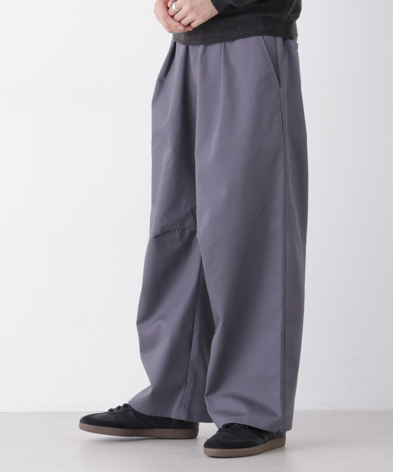 WEB限定/TCツイルワイドタックカーブパンツ 6726227216