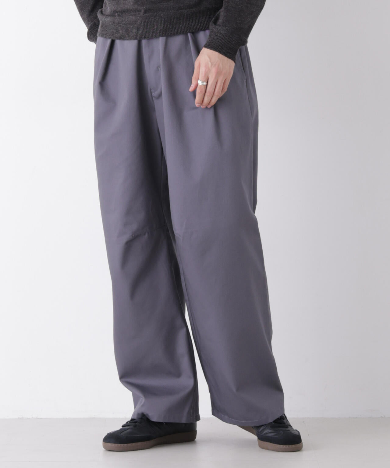 WEB限定/TCツイルワイドタックカーブパンツ 6726227216