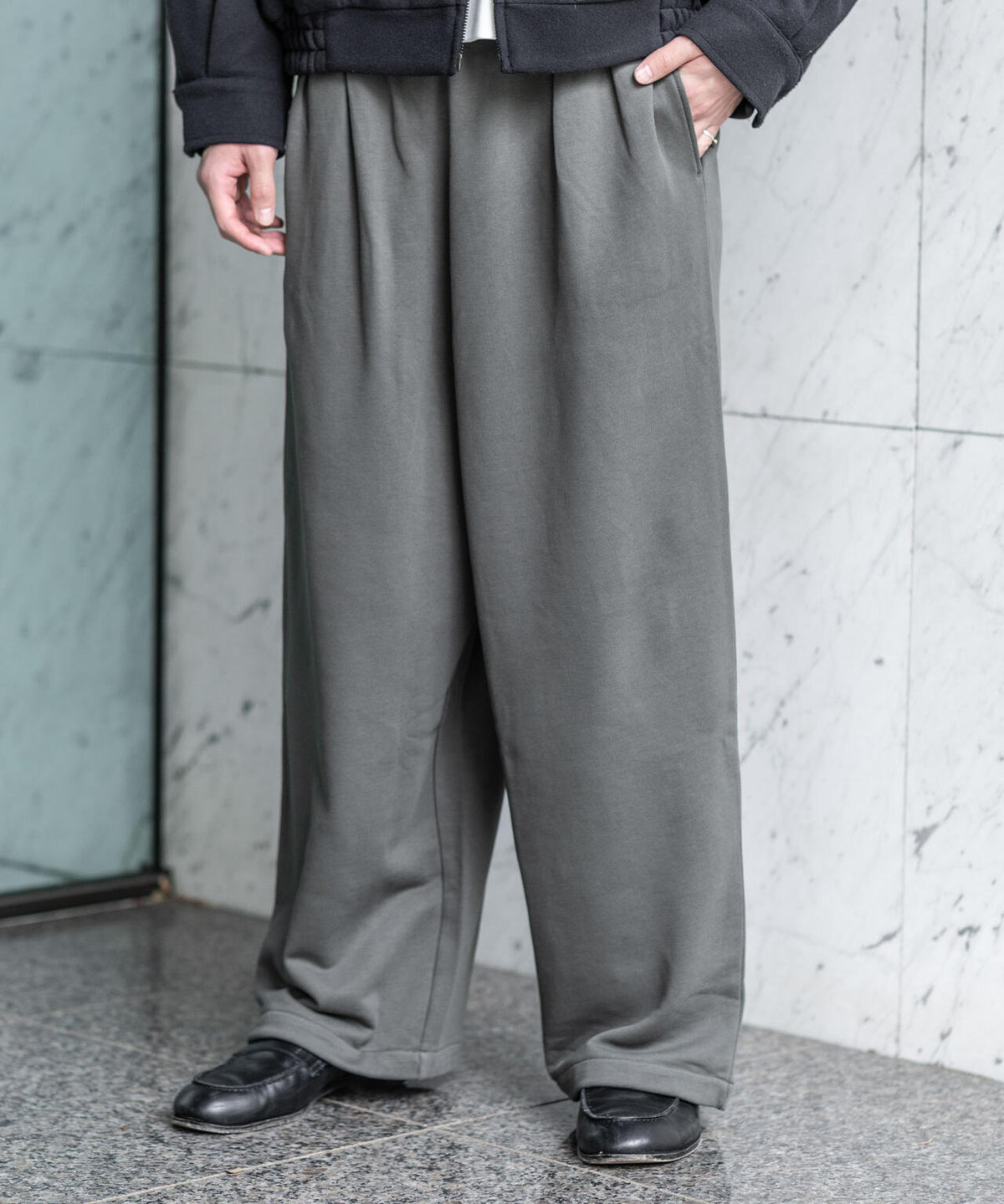 WEB限定/2タックワイドスウェットパンツ 6726227221