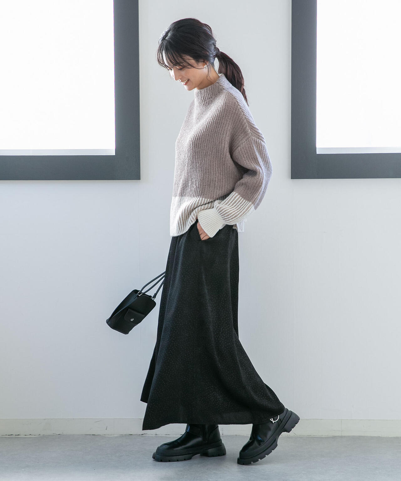 LB.04/ドットフレアスカート 6732230309