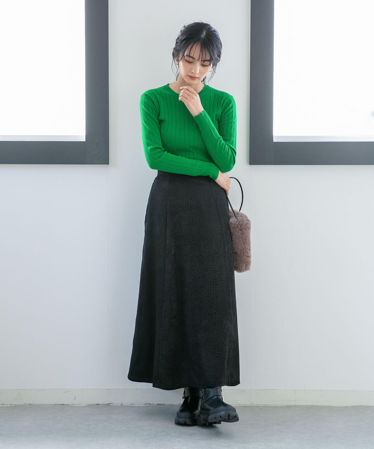 LB.04/ドットフレアスカート 6732230309