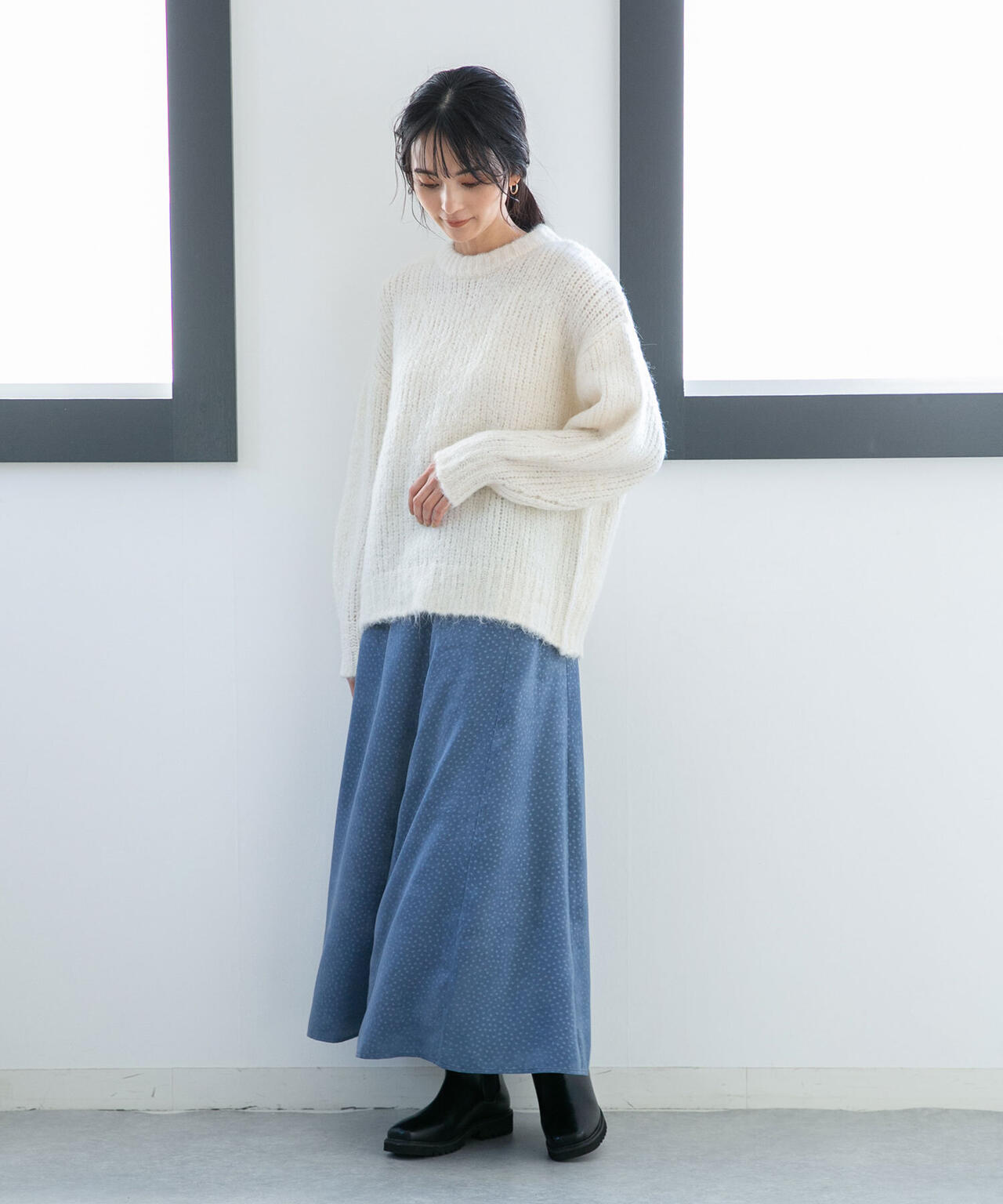 LB.04/ドットフレアスカート 6732230309