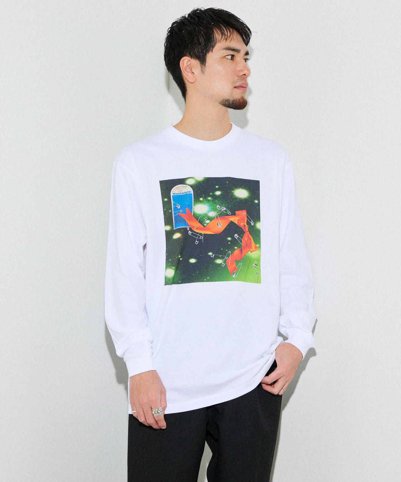 「とんだ林蘭×NANO universe」 ロングTシャツ 6733123306