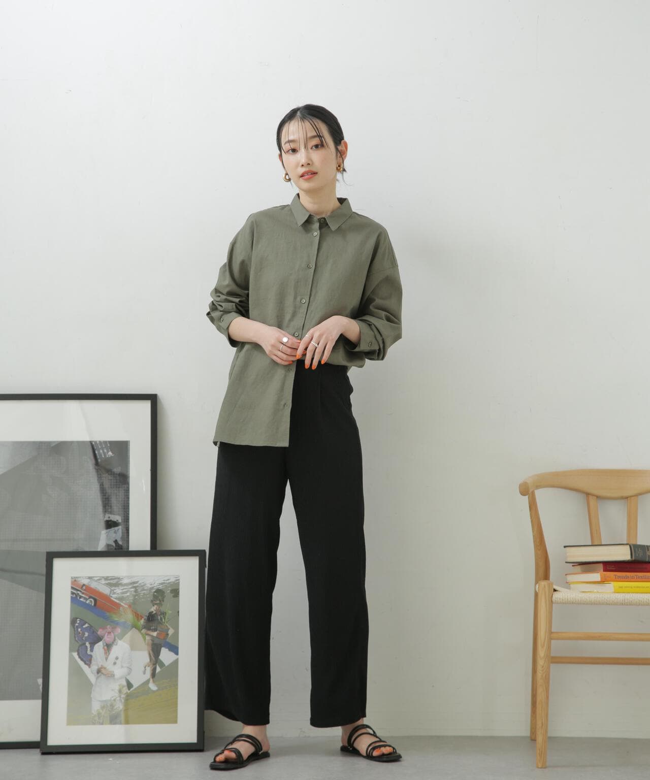 LB.04/カット楊柳シャーリングパンツ 6733127324