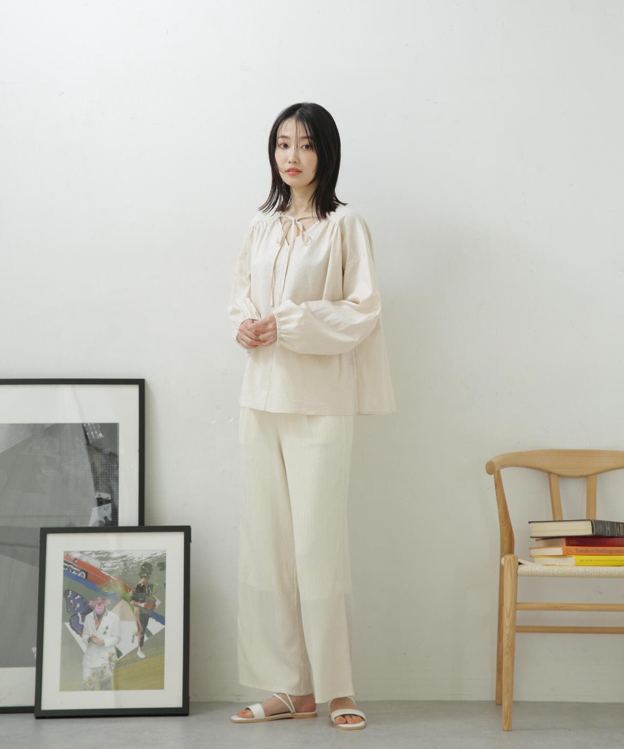 LB.04/カット楊柳シャーリングパンツ 6733127324