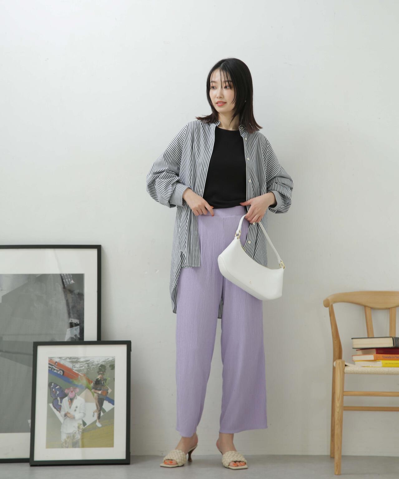 LB.04/カット楊柳シャーリングパンツ 6733127324