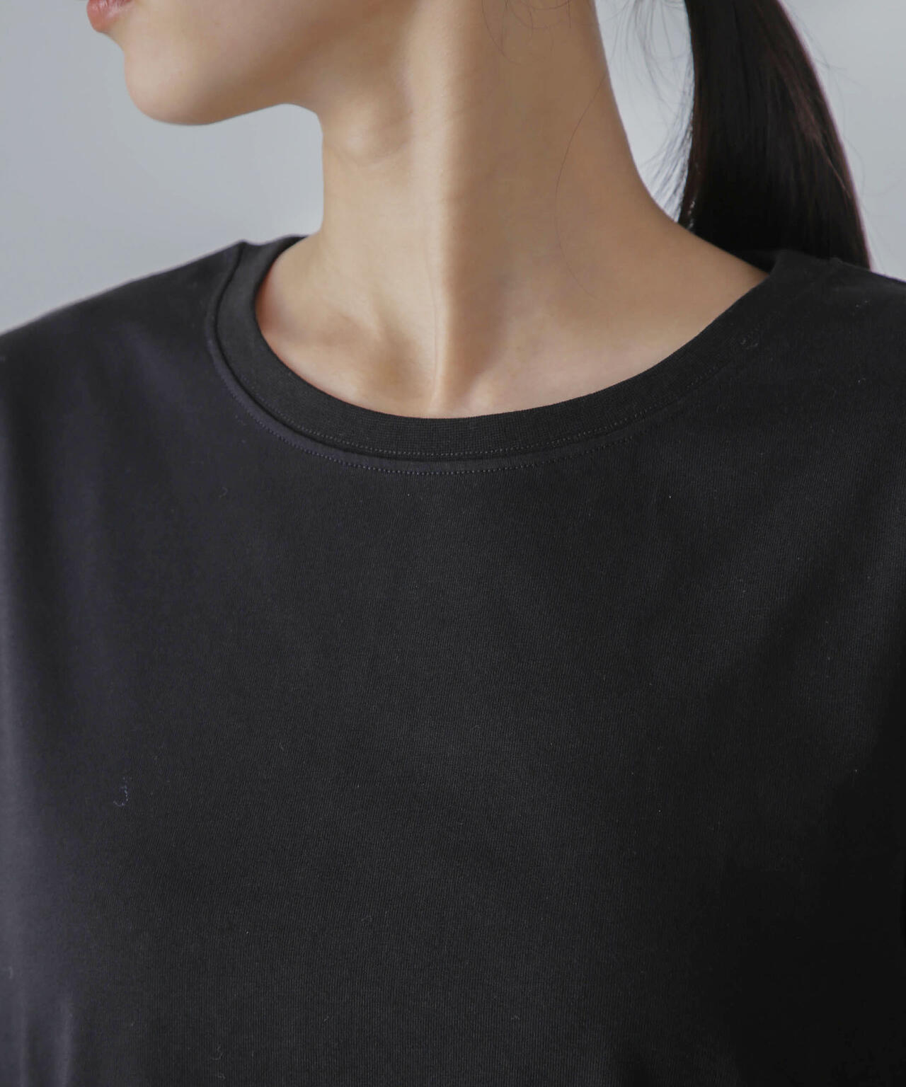 汗染み防止加工接触冷感7分袖カットソー 6734123304