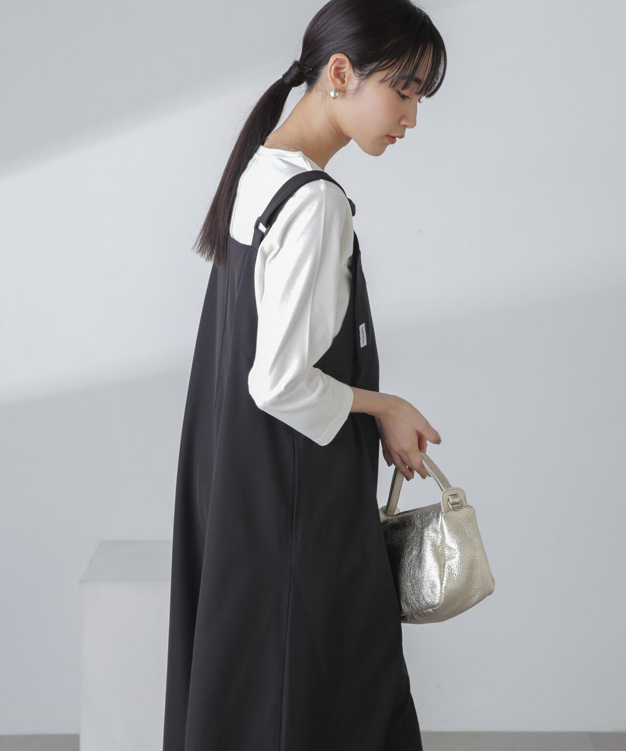 汗染み防止加工接触冷感7分袖カットソー 6734123304