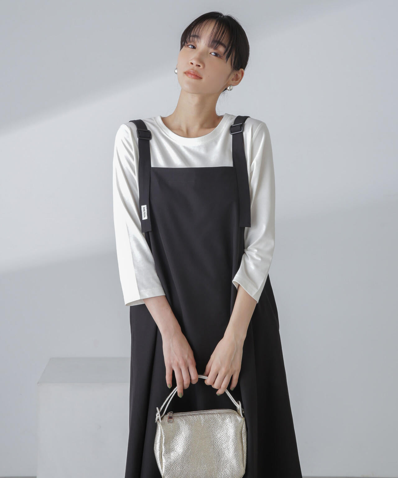 汗染み防止加工接触冷感7分袖カットソー 6734123304