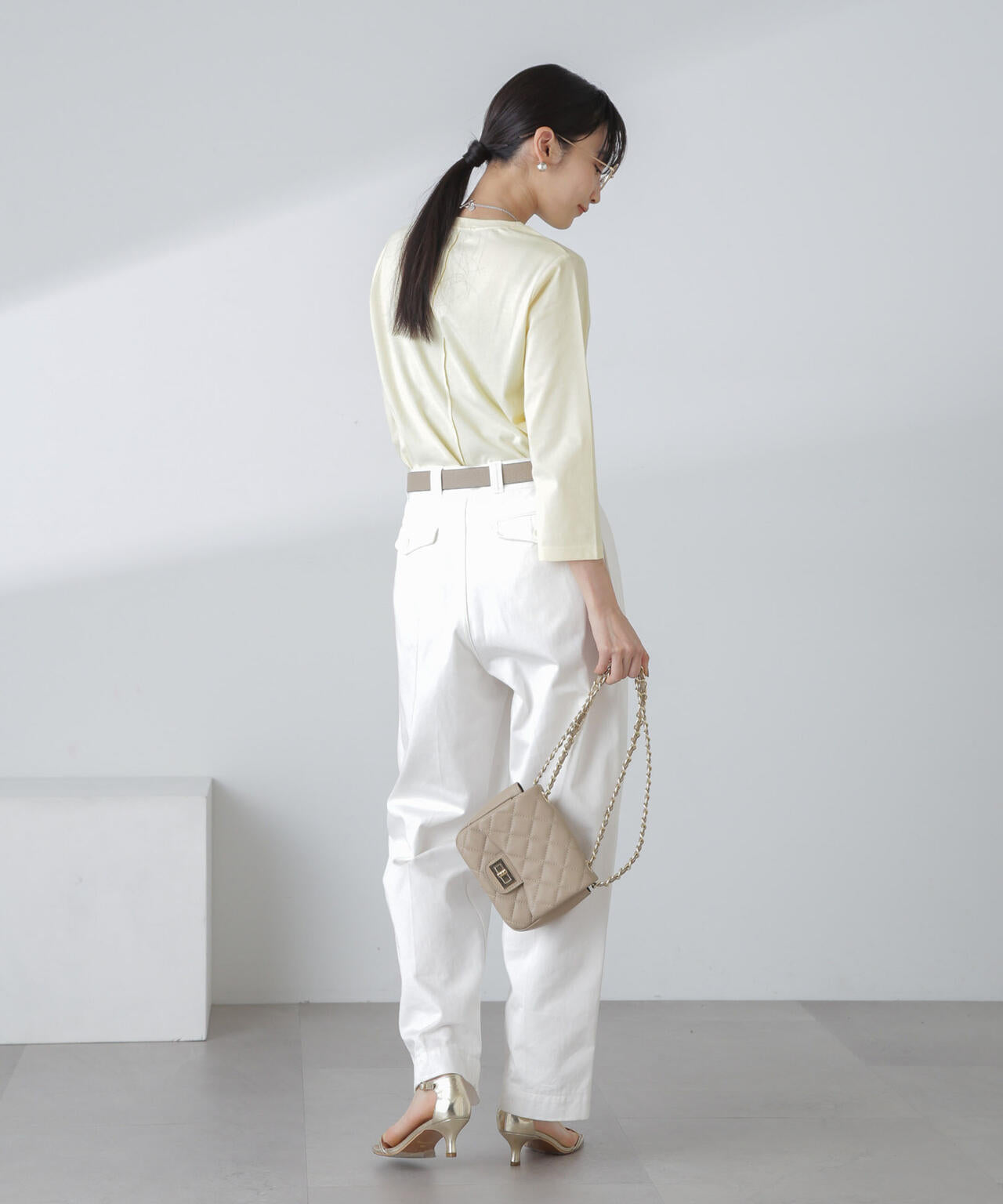 汗染み防止加工接触冷感7分袖カットソー 6734123304