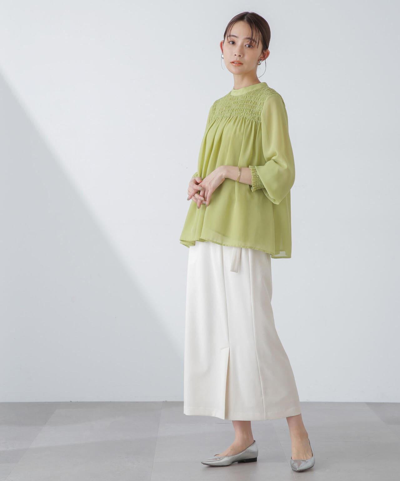 多機能素材サイドベルトストラップ風スカート(セットアップ可) 6734130315