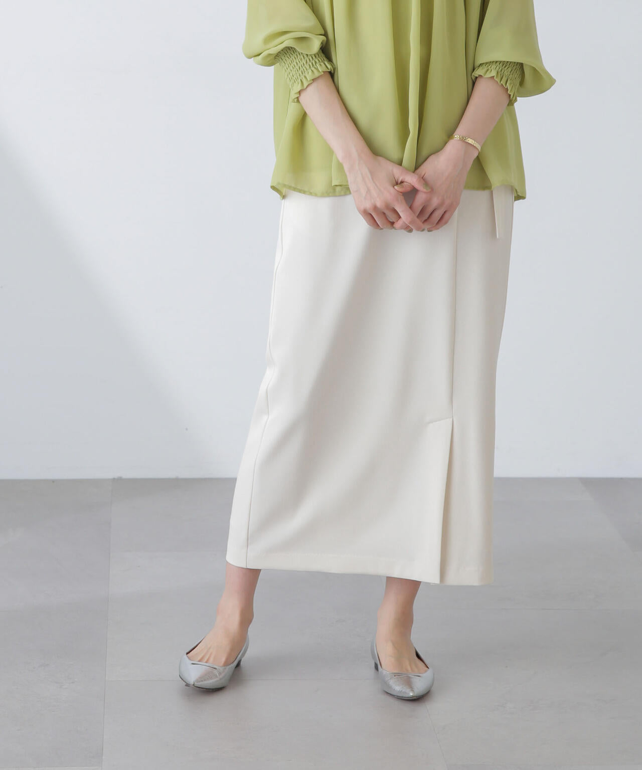 多機能素材サイドベルトストラップ風スカート(セットアップ可) 6734130315