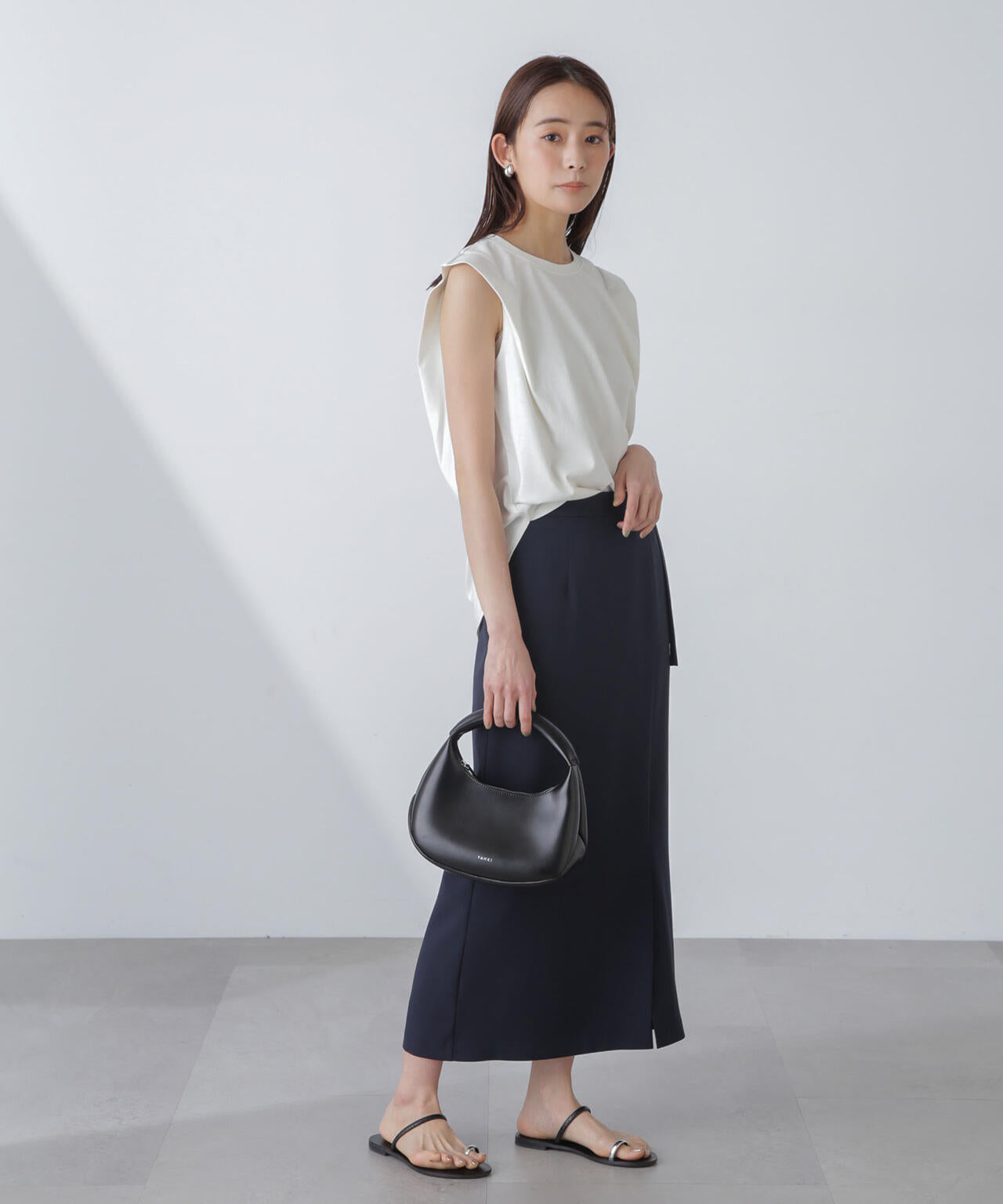 多機能素材サイドベルトストラップ風スカート(セットアップ可) 6734130315