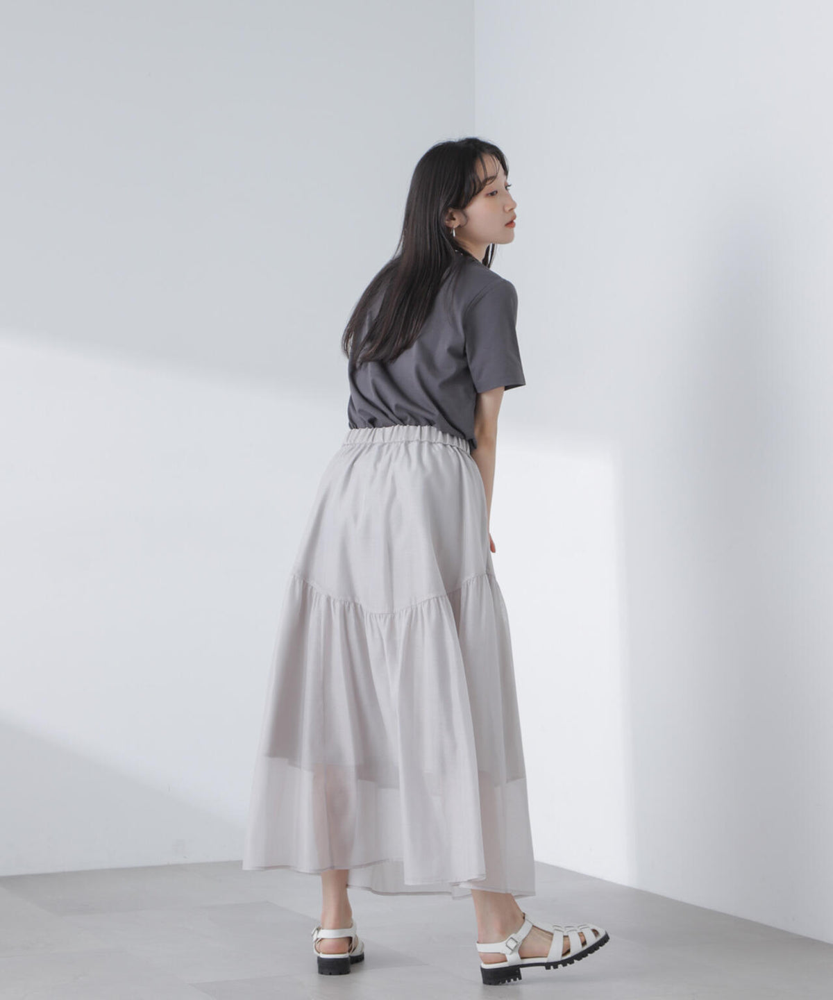 シアーギャザースカート 6734130318