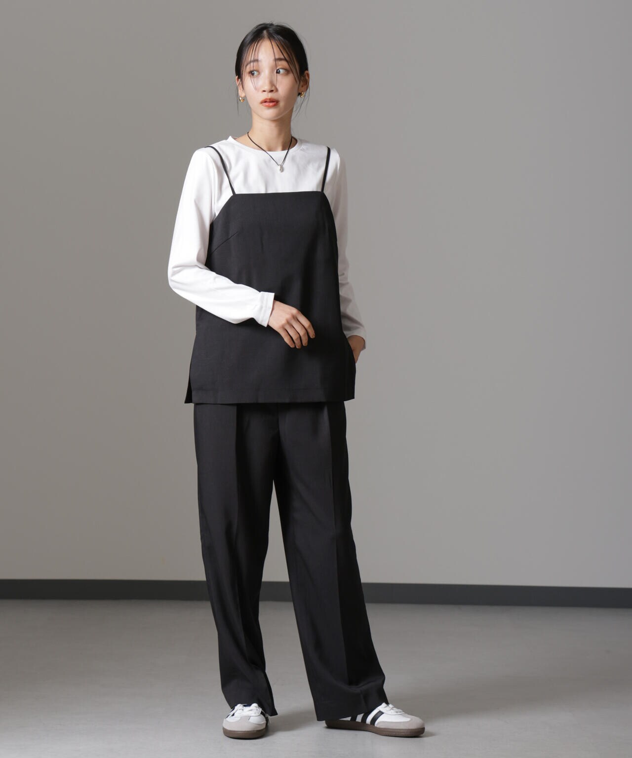 キャミトップス+パンツ+ロングTシャツ3アイテムセットアップ 6734219320