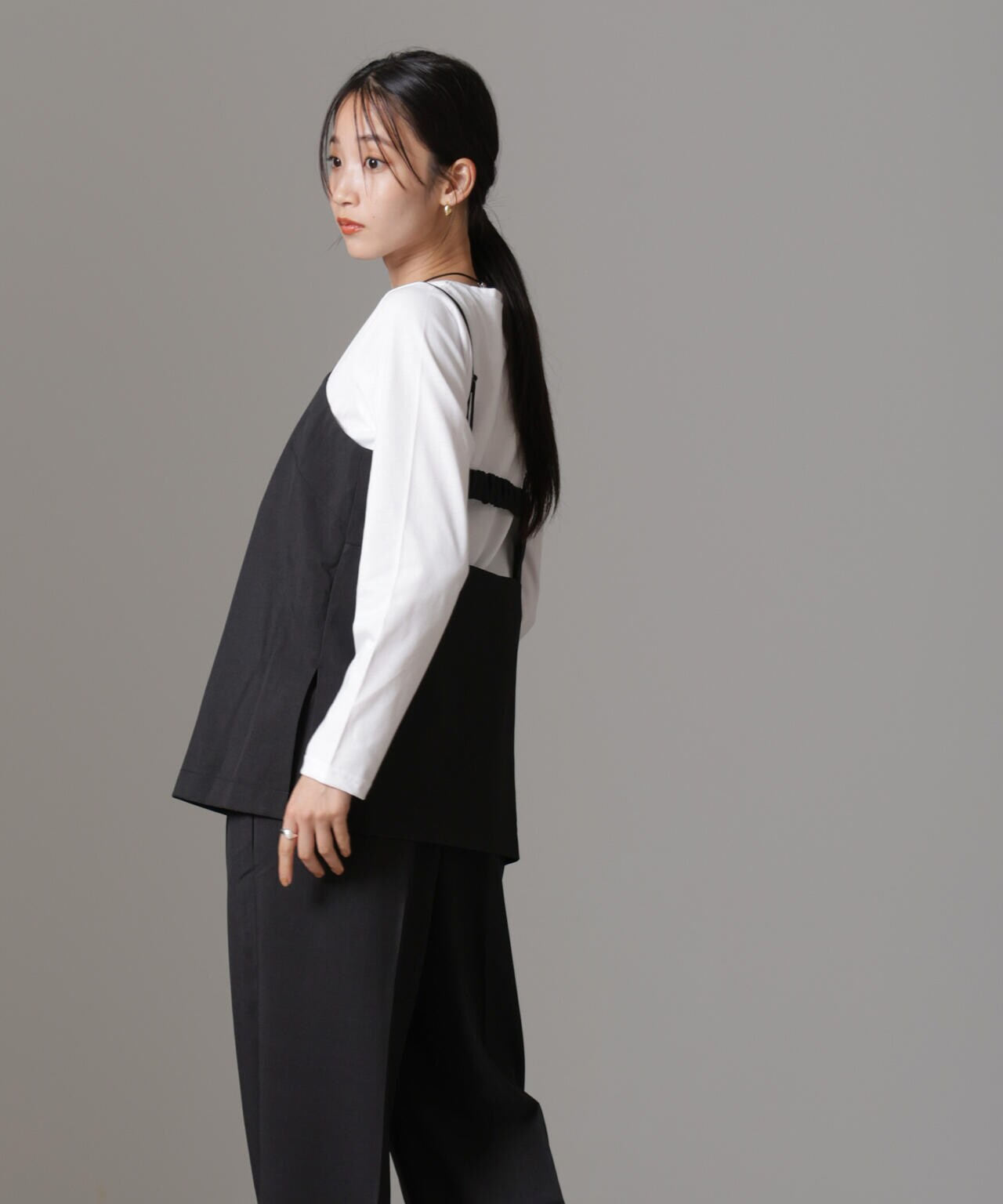 キャミトップス+パンツ+ロングTシャツ3アイテムセットアップ 6734219320