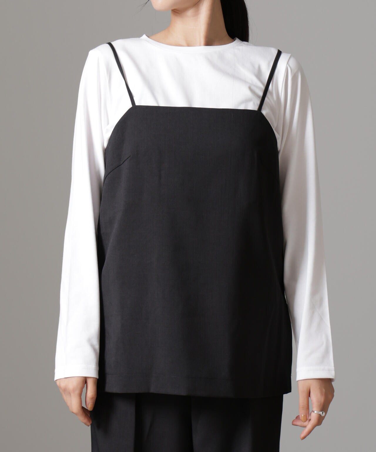 キャミトップス+パンツ+ロングTシャツ3アイテムセットアップ 6734219320