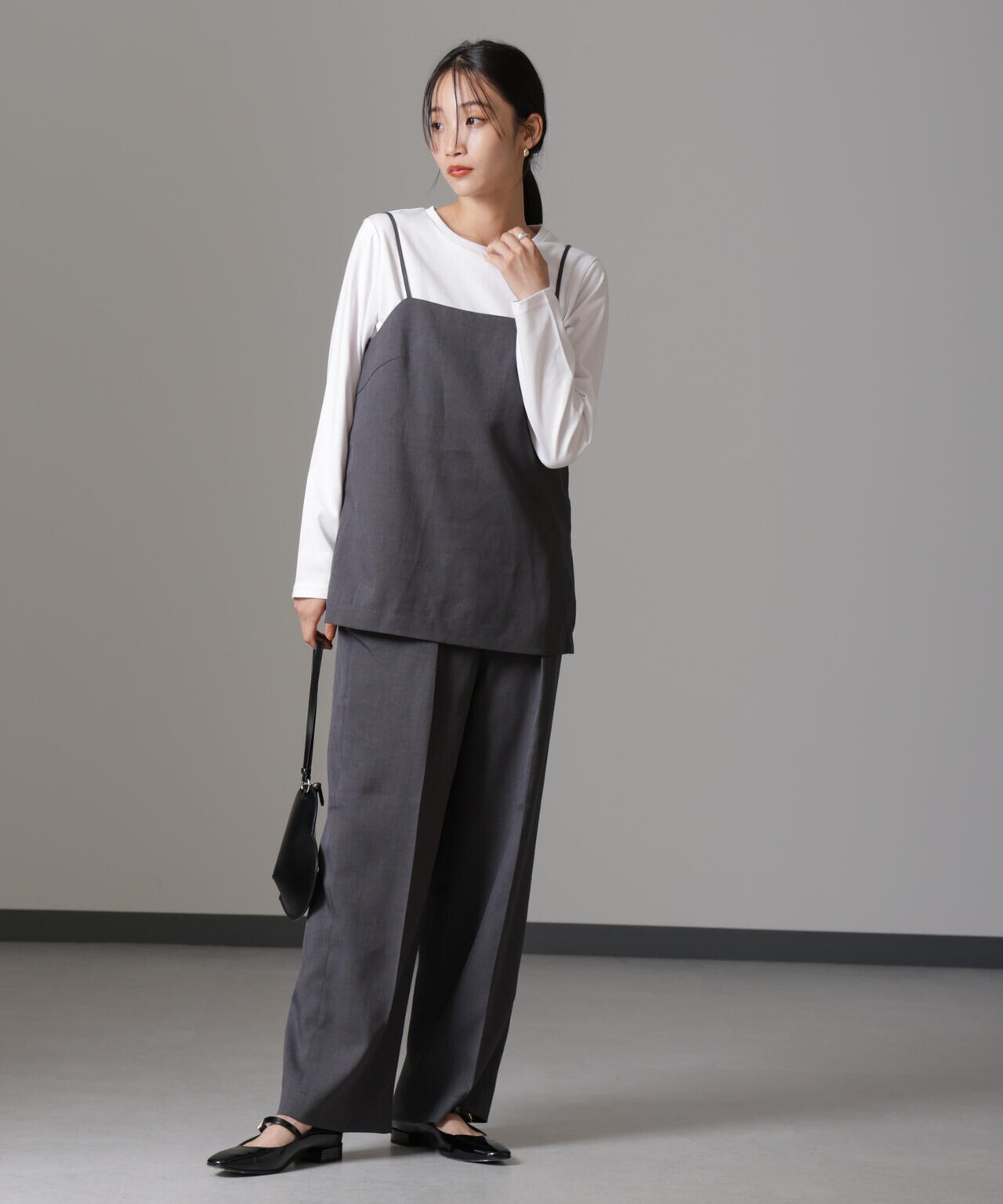 キャミトップス+パンツ+ロングTシャツ3アイテムセットアップ 6734219320