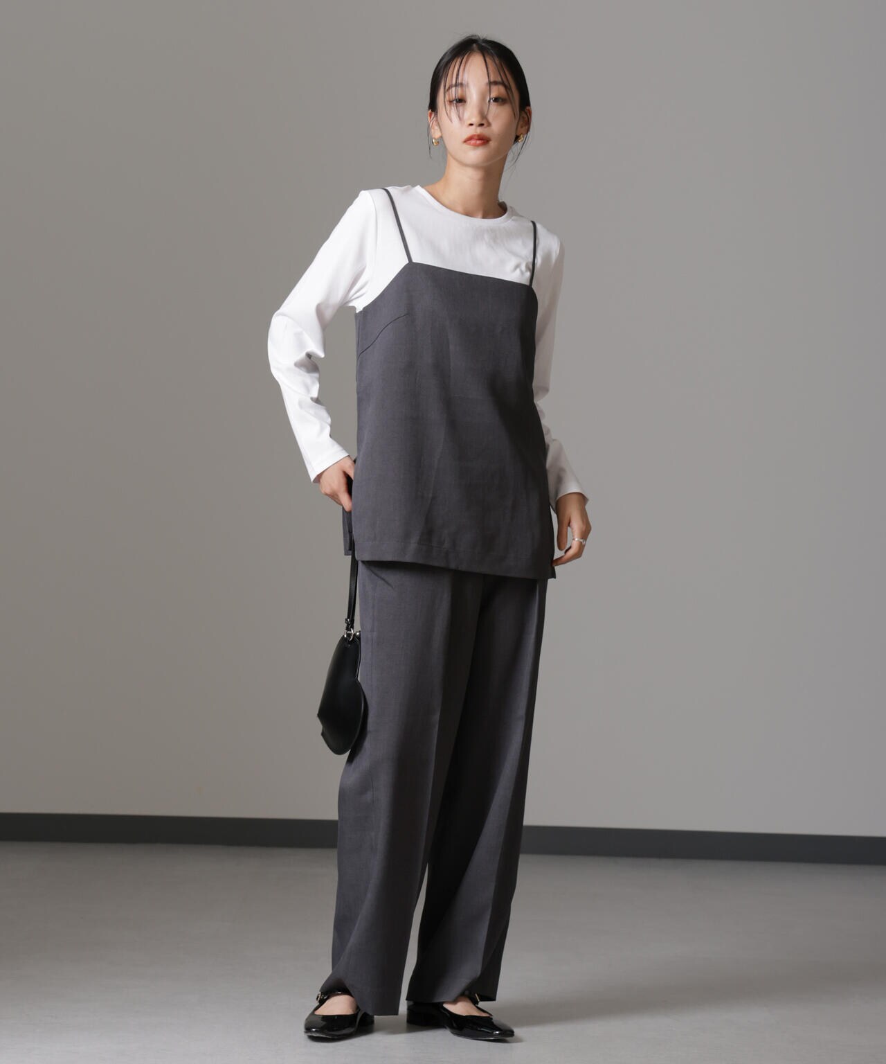 キャミトップス+パンツ+ロングTシャツ3アイテムセットアップ 6734219320