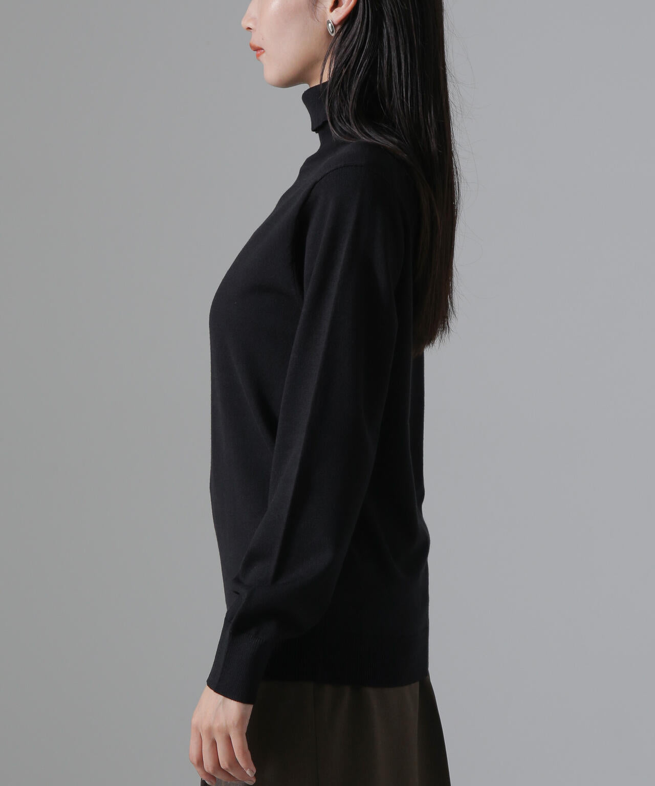 天竺タートルニットトップス 6734222347