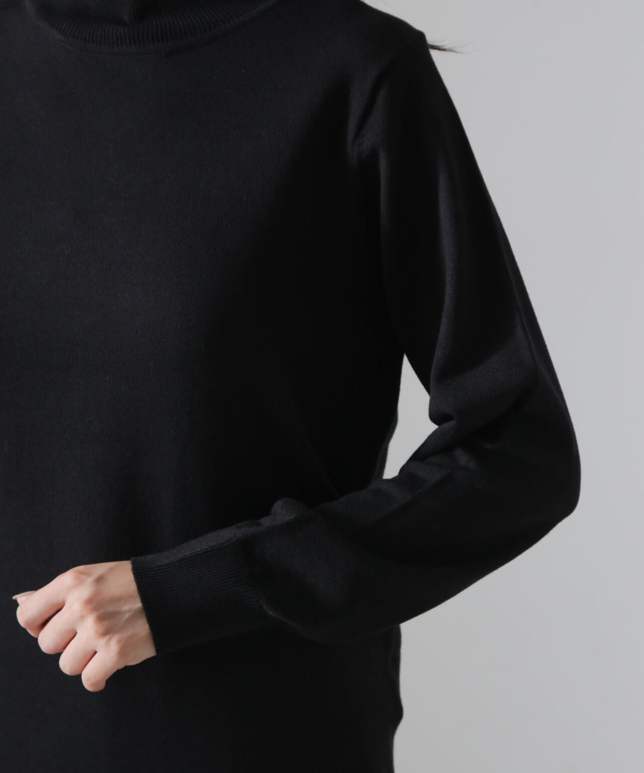 天竺タートルニットトップス 6734222347