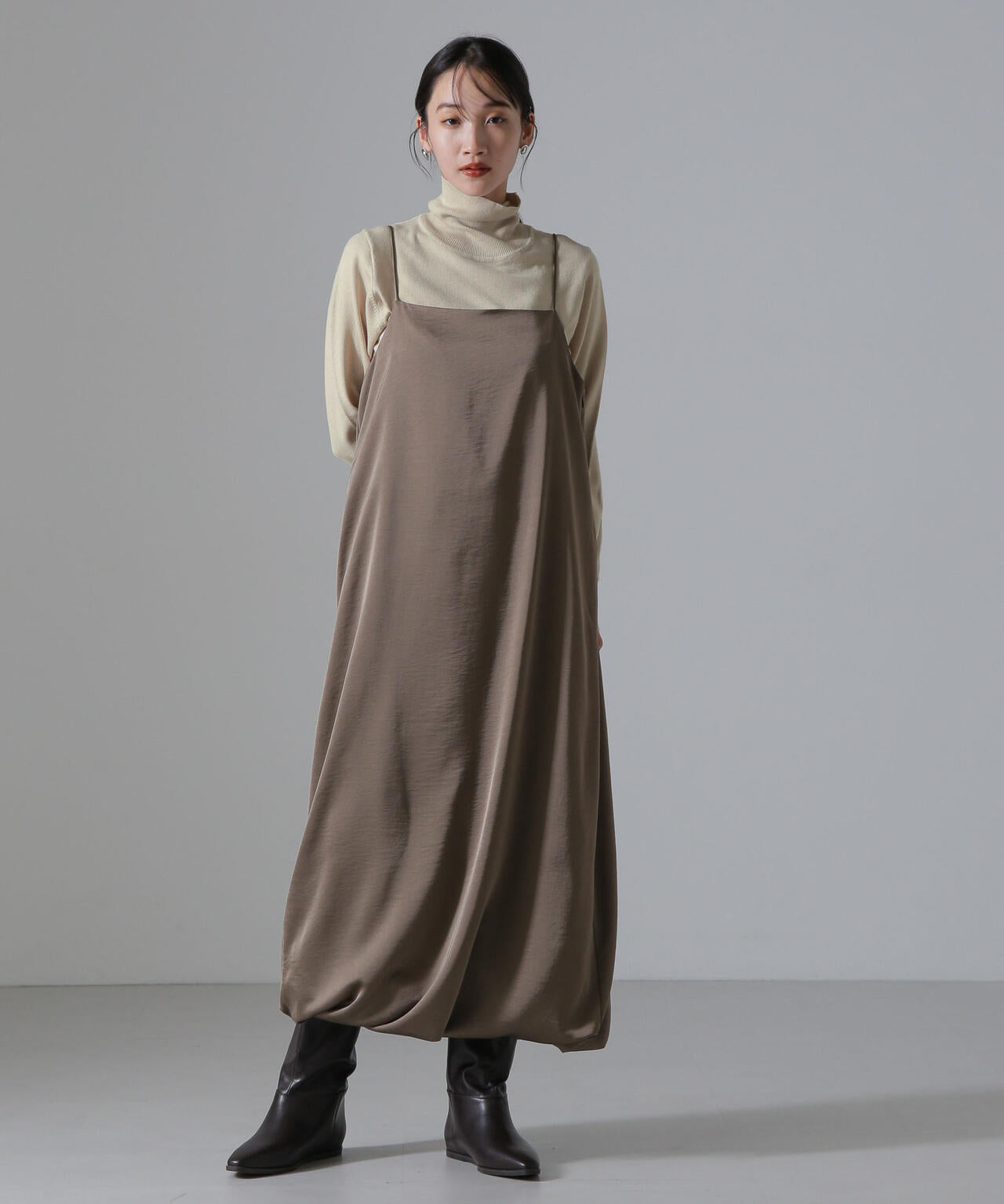 天竺タートルニットトップス 6734222347