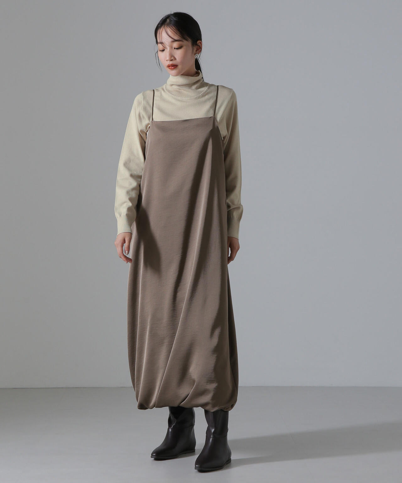 天竺タートルニットトップス 6734222347