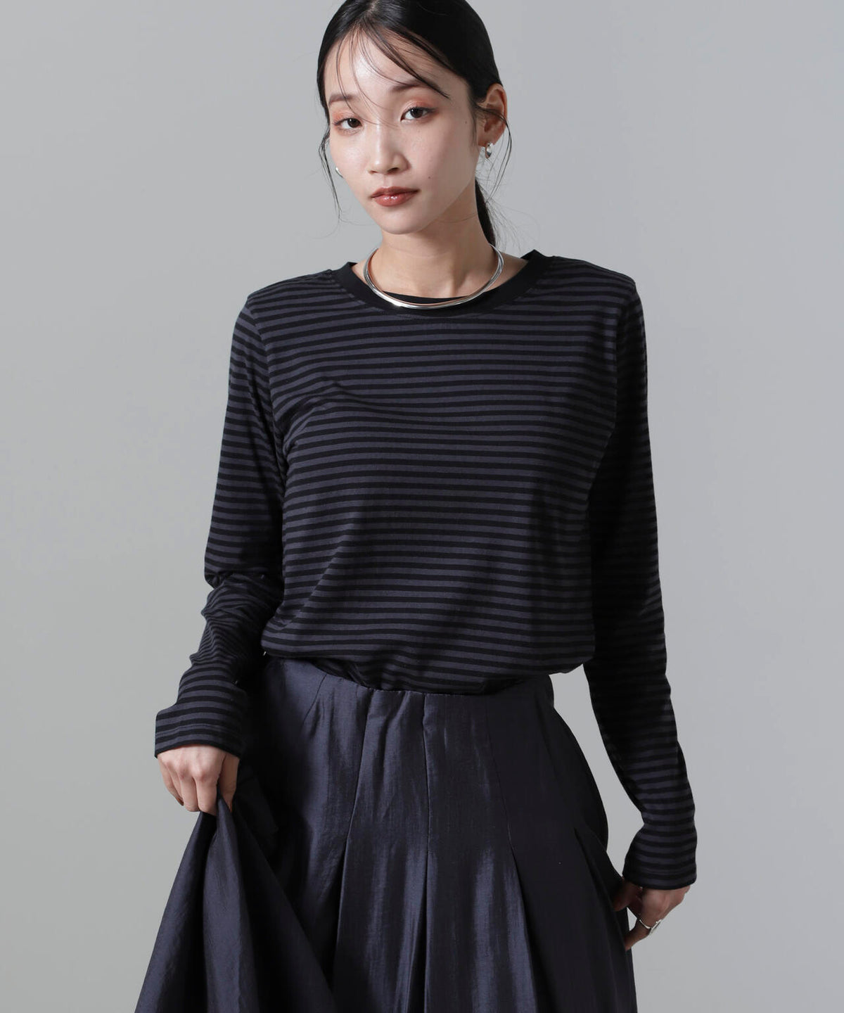 ボーダーロングスリーブTシャツ 6734223306