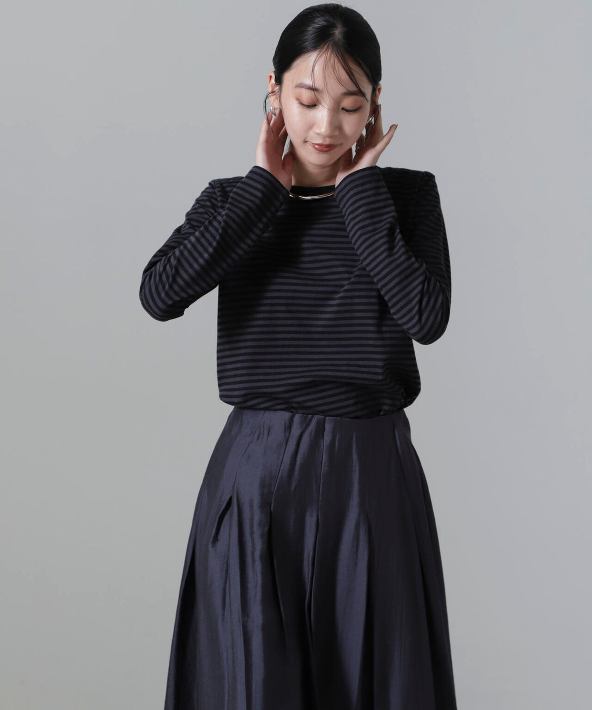 ボーダーロングスリーブTシャツ 6734223306