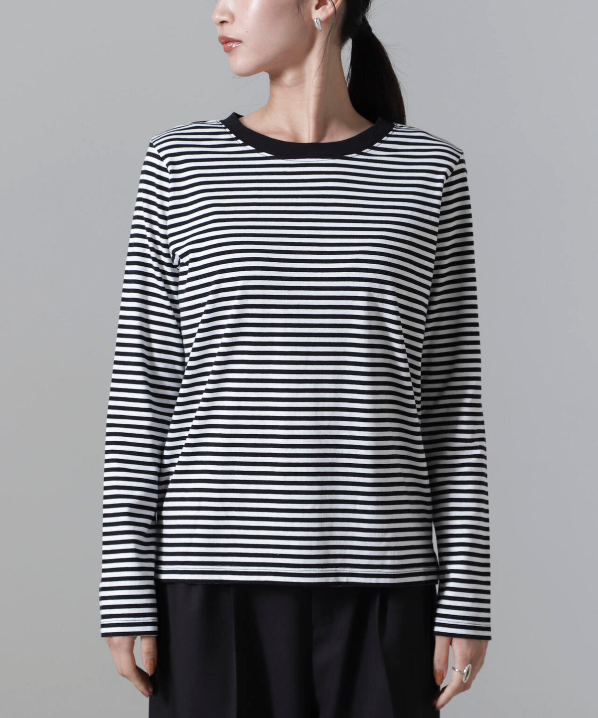 ボーダーロングスリーブTシャツ 6734223306