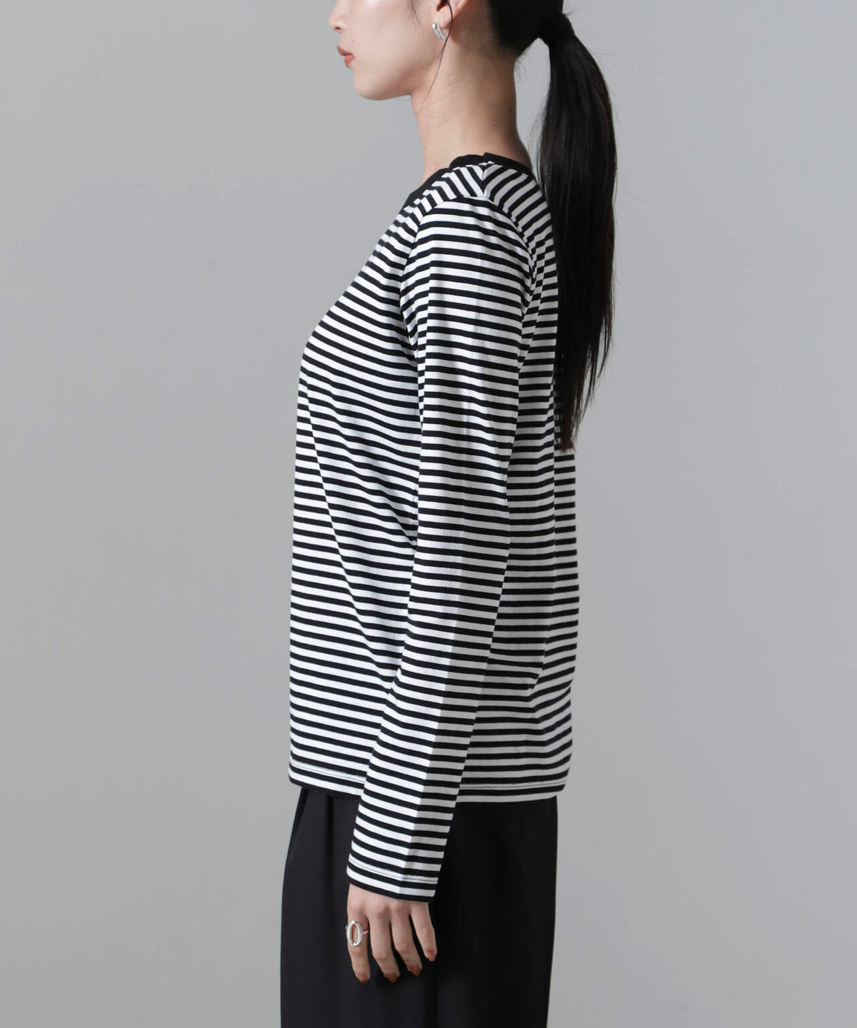 ボーダーロングスリーブTシャツ 6734223306