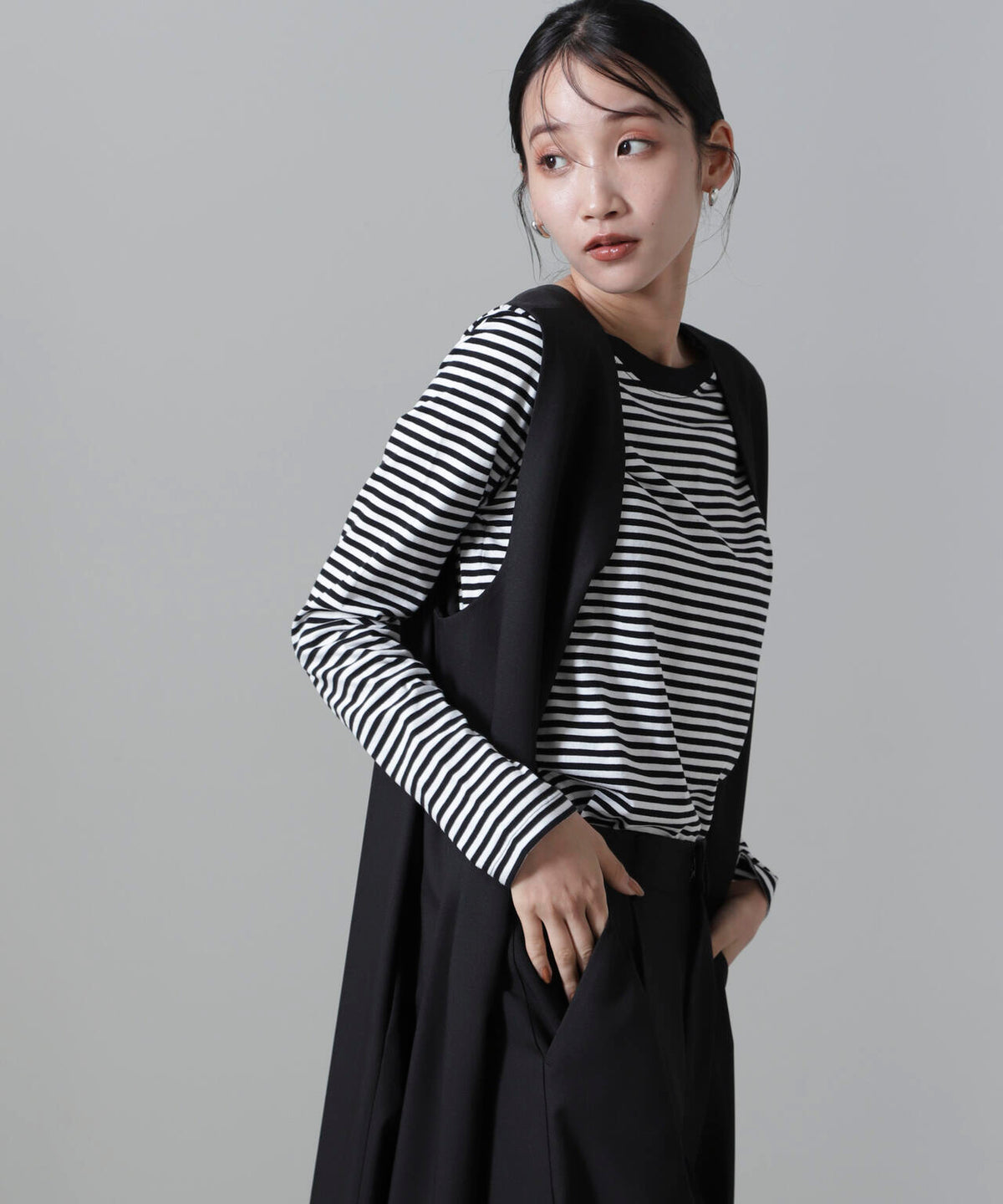 ボーダーロングスリーブTシャツ 6734223306