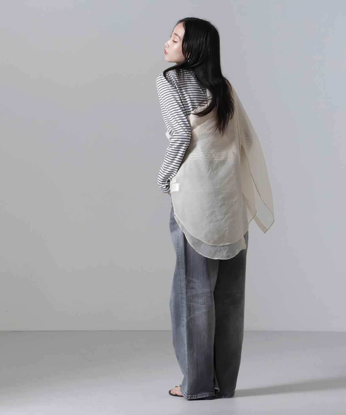 ボーダーロングスリーブTシャツ 6734223306