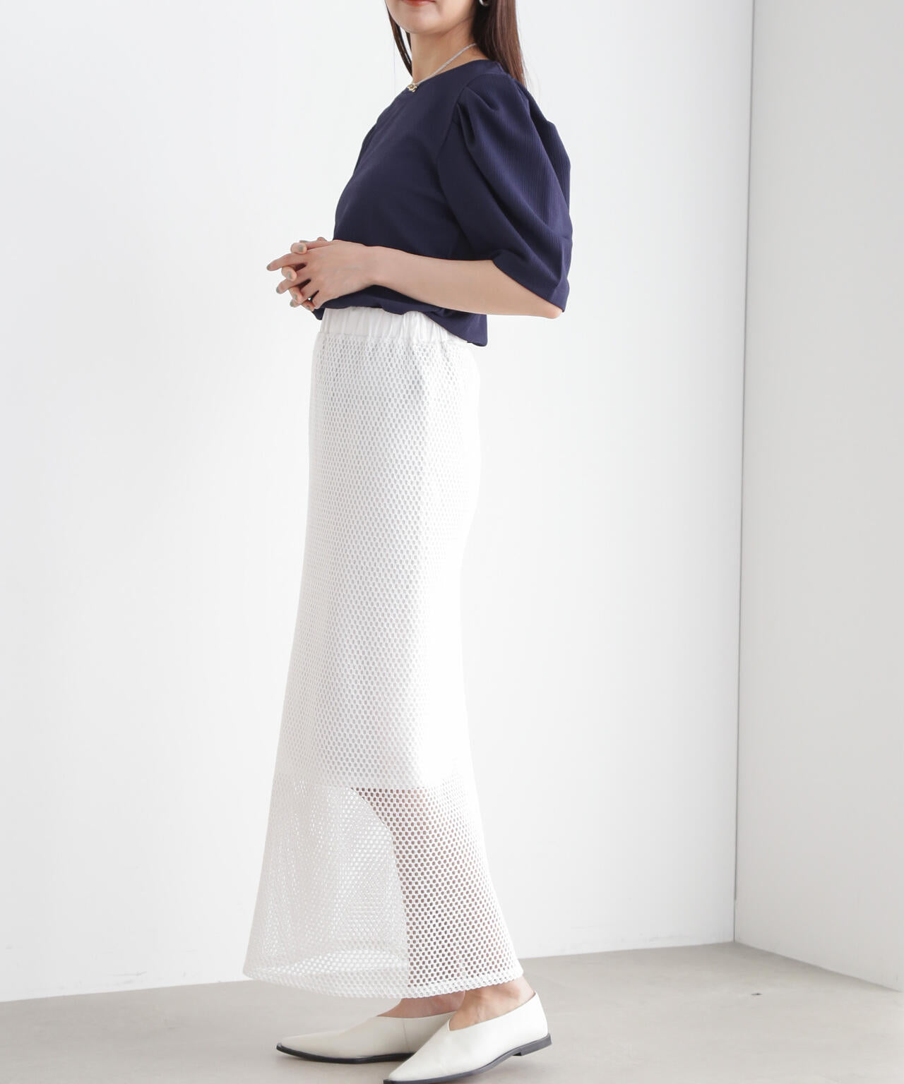 ショルダーギャザーデザイントップス 6734224300