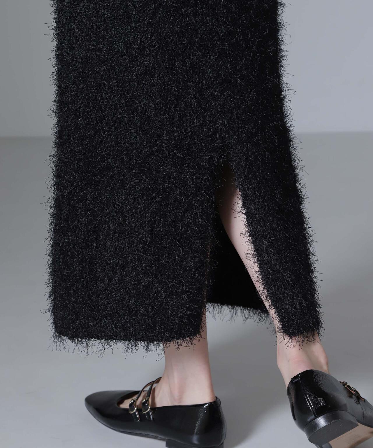 フェザーヤーンニットタイトスカート(セットアップ可) 6734230313